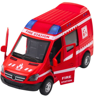 Kamion zjarrfikse lodër Fire Truck, 1:32, me dritë edhe zë, i kuq