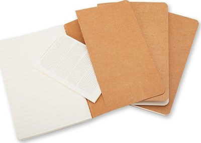 Set me fletore Moleskine Cahier P, 9x14cm, me vija, ngjyrë rëre