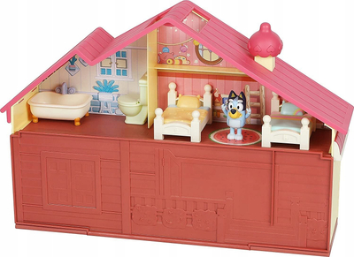 Set loje Moose Toys Bluey Family House, shpi lodër me mobilje, figurë Bluey, shumëngjyrëshe
