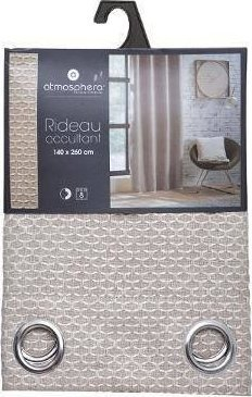 Perde Blackout Atmosphera Mattone Lin, 140 x 260 cm, poliester, ngjyrë liri