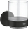 Gotë banjoje me mbajtëse Grohe Essentials Crystal, qelq transparent, matt black