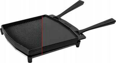 Pjatë gize Ooni Cast Iron Dual-Sided Grizzler, 15", dyshe, e zezë