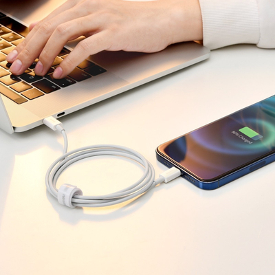 Kabllo USB Lightning Baseus Superior CALYS-A02, 1m, 2.4A, e bardhë