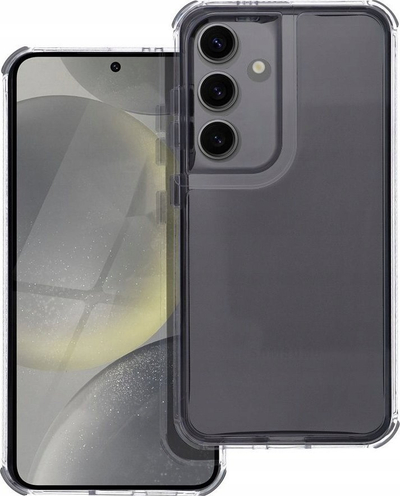 Kapak telefoni Matrix Clear Case për Samsung S24, transparent, me kornizë të zezë