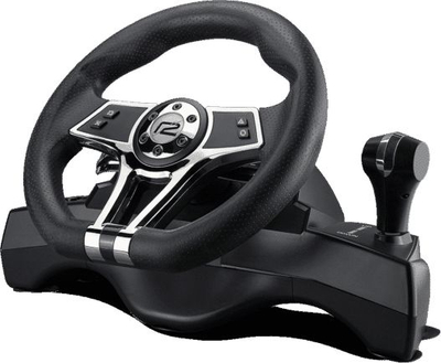 Играчен волан ready2gaming Hurricane Wheel Pro, со вибрации, за компјутер и конзоли, црн