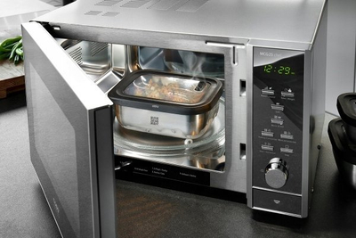 Enë ruajtëse GEFU Provido Square, 0.6L, çelik inox dhe plastikë, argjend