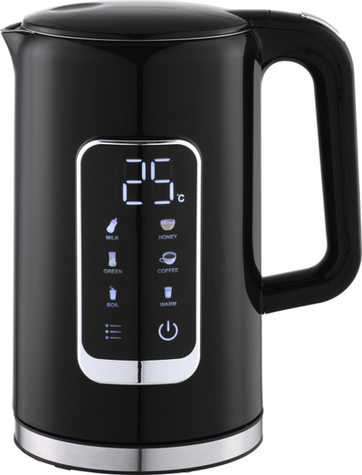 Çajnik elektrik Platinet PEKR723B, 1.7 L, 2200W, me rregullim temperature, i bardhë, me filxhan 450 ml