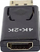 Adapter DisplayPort në HDMI PremiumCord, 4K 30Hz, mashkull–femër, i zi