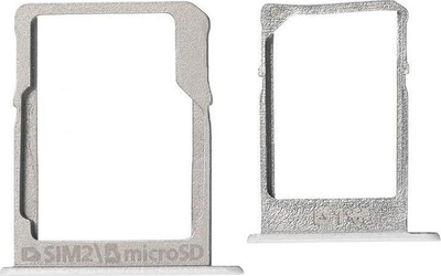 Mbajtëse SIM CoreParts MSPP74354, për smartphone, për SIM dhe microSD, ngjyrë argjendi
