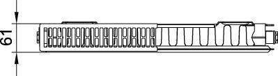 Radiator paneli Kermi Profil-K Type 11, 600x600 mm, i bardhë