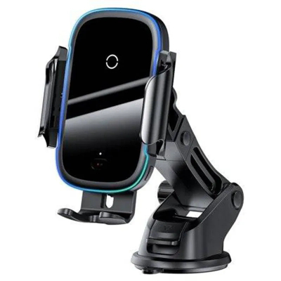 Mbajtës telefoni për veturë Baseus WXHW03-01, karikim wireless 15W, automatik, i zi