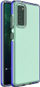 Këllëf xheli Hurtel Spring Case për Samsung Galaxy A72 4G, transparent, kornizë blu e errët