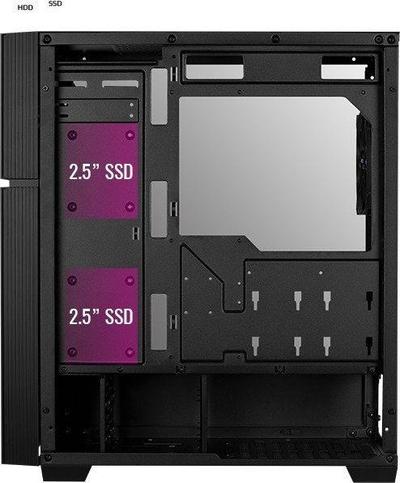 Kasë Aerocool Playa Black Window, Midi Tower