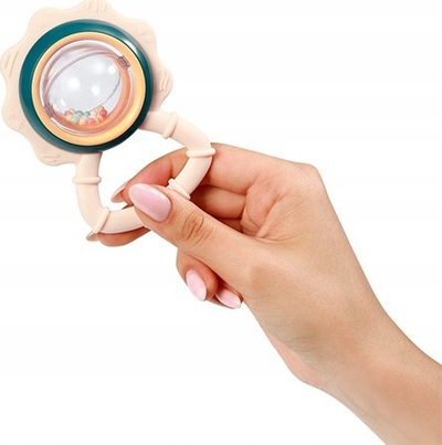Lodër për daljen e dhëmbëve Babyono Gingiva Ring, 3m+, me shumë ngjyra