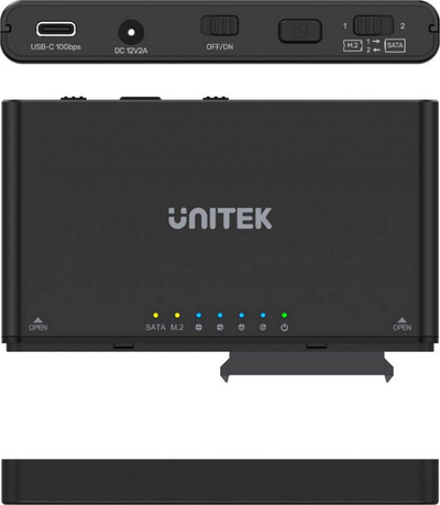 UNITEK S1222A USB 3.2 до SATA и M.2 Адаптер