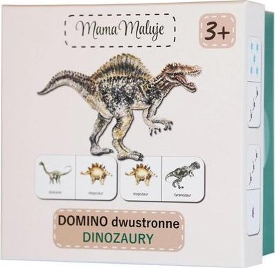 Lojë domino me dy anë Londji Double Sided Dinosaurs, edukative, shumëngjyrëshe
