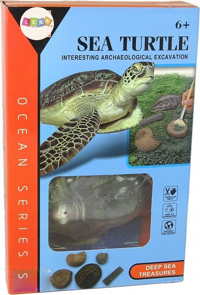 Set për gërmu fosile Lisciani Fossils Excavations Turtle, 3D, lodër mësuese, shumëngjyrëshe