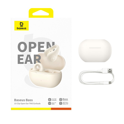 Kufje wireless Baseus Bass 15 Clip, Bluetooth 5.4, TWS, të zeza