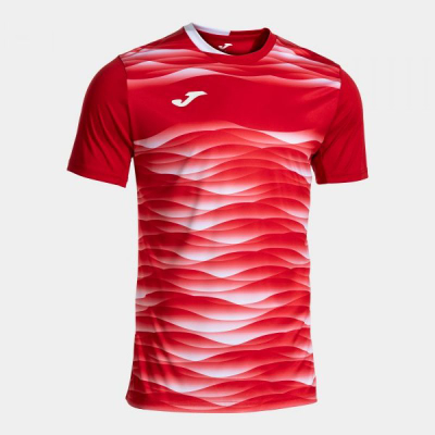 Дрес за фудбал Joma Tiger VII Kids, кратки ракави, полиестер, црвено-бел