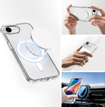 Kapak telefoni 4smarts, për iPhone SE gjenerata e 4-t, 360° Premium Protection, kompatibël me MagSafe, transparent