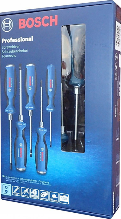 Set kaçavidash Bosch 1600A016BF, 6 copë, profesional, blu
