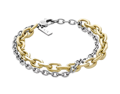 Byzylyk për meshkuj Armani Exchange AXG0162710, i artë/ i argjendtë