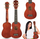 Ukulele soprano Luna Guitars Supremo UK21 DW, 21", dru i errët