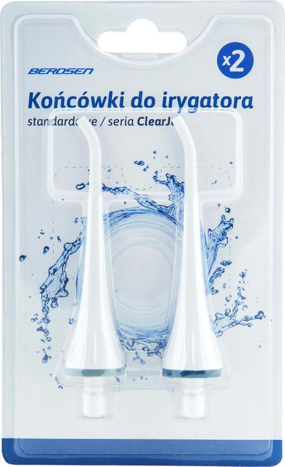 Set i majave për shpëlarës dhëmbësh Berdsen ClearJet, 2 copë, të bardha
