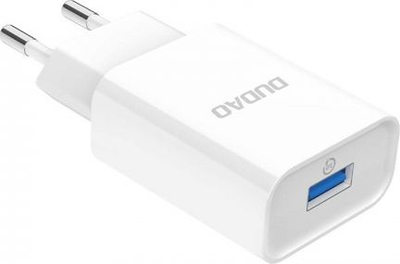 Karikues muri Dudao A3EU, USB 5V 2.4A, Quick Charge 3.0, i bardh