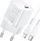 Karikues muri HOCO N10, USB-C PD 20W, kabllo USB-C në Lightning 1m, i bardhë