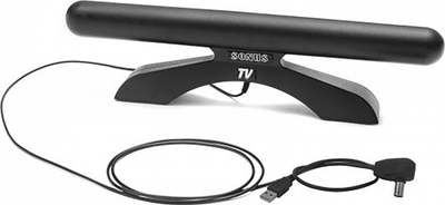 Antena e brendshme TV Barczak SONUS+, USB, me përforcues sinjali, e zezë