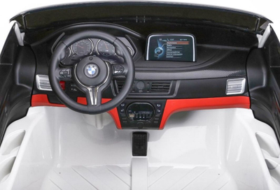 Makinë elektrike për fëmijë BMW X6M XXL, 2 vende, telekomandë prindi, e bardhë