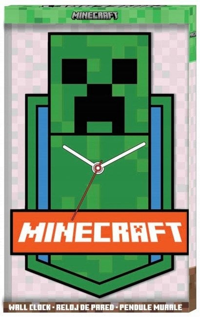 Orë muri Minecraft XL, dizajn me personazhe, shumëngjyrëshe