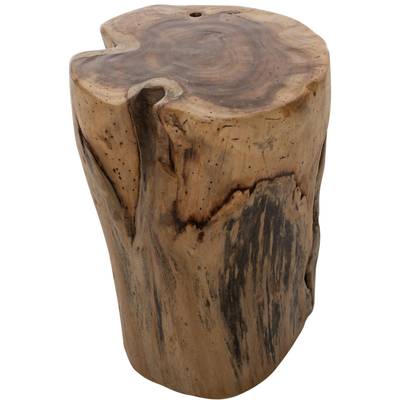 Tavolinë rrënjë druri teak natyral Φ30–35×45 cm (FB99374)