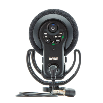 Mikrofon Rode VideoMic Pro Plus, shotgun për kamera, me pezullim Rycote, i zi