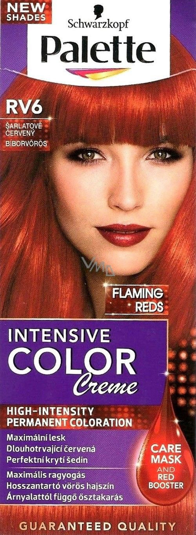 Боја за коса Schwarzkopf Palette Intensive Creme, RV6 Scarlet Red