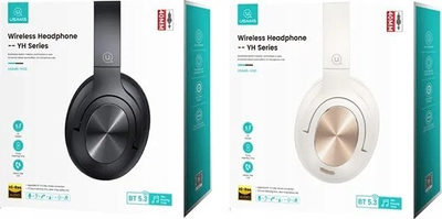 Kufje Usams US YH Series, pa tela, Over Ear, të zeza