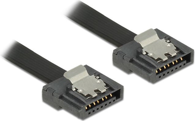 Kabllo DeLock SATA - SATA (83840), 0.3m, e zezë