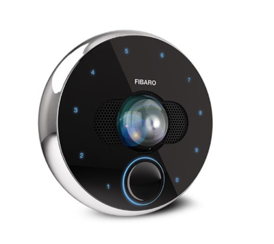 Video derë inteligjente Fibaro Intercom, Full HD, PIN dhe Bluetooth, e zezë gri