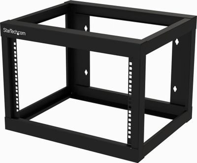 Raft muri rrjeti StarTech 6U 19", kornizë e hapur, çelik, i zi