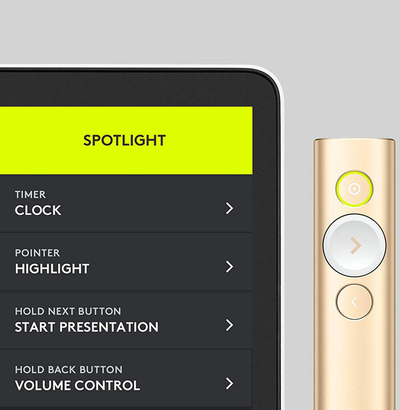 Komandë Logitech Spotlight, i artë