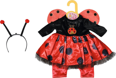 Set veshje për kukulla ZAPF CREATION Dolly Moda Ladybug, për kukulla 39-46cm, fustan dhe pantallona, shumëngjyrëshe