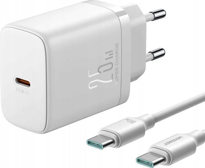 Karikues telefoni Joyroom JR-TCF11, 25W, USB-C, me kabllo 1m, i bardhë