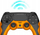 Gamepad wireless YAXO Hornet Fury, për PS4 PS3 PC Android, Inferno portokalli