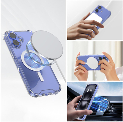 Kallëp 4smarts Hybrid Case Ibiza për iPhone 17, MagSafe, transparent