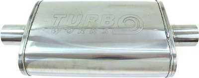 Sustë marmite TurboWorks D Center Muffler LT 304SS, 63.5mm, çelik inoks