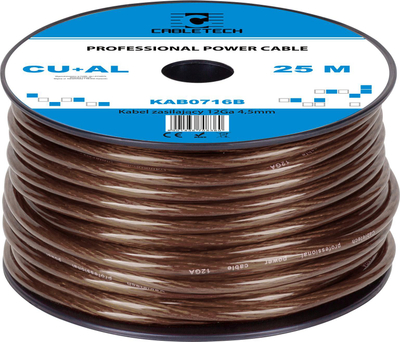 Kabllo për veturë Cabletech Car Cable 12Ga, 25m, 3.31mm², kuq zi