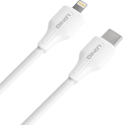 Kabllo USB C në Lightning Ldnio LC121I, 1m, 30W, e bardhë