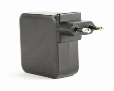 Karikues universal për laptop Gembird, USB-A, USB-C PD, 60W