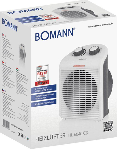 Ngrohës me ventilator Bomann HL 6040 CB, 2000 W, i bardhë